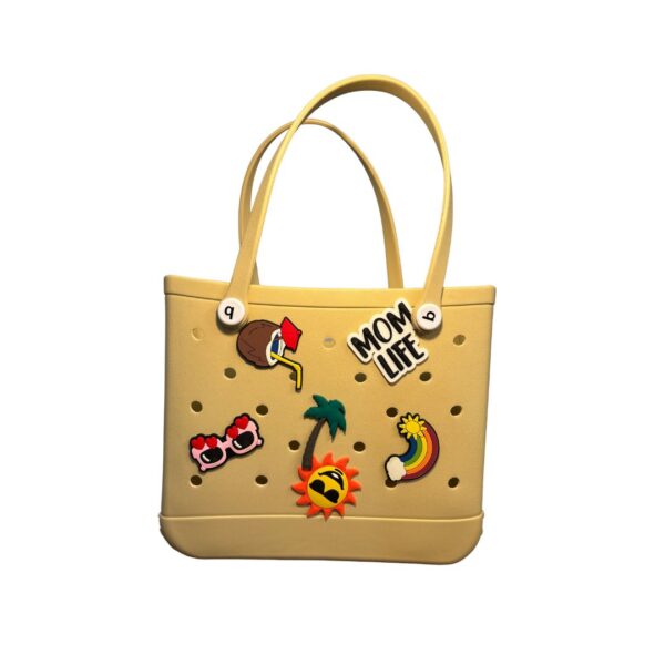 Croc Bag Large Beige colour - Image 2