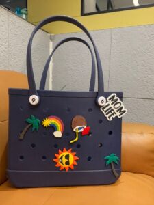 Large Croc Bag Dark Blue